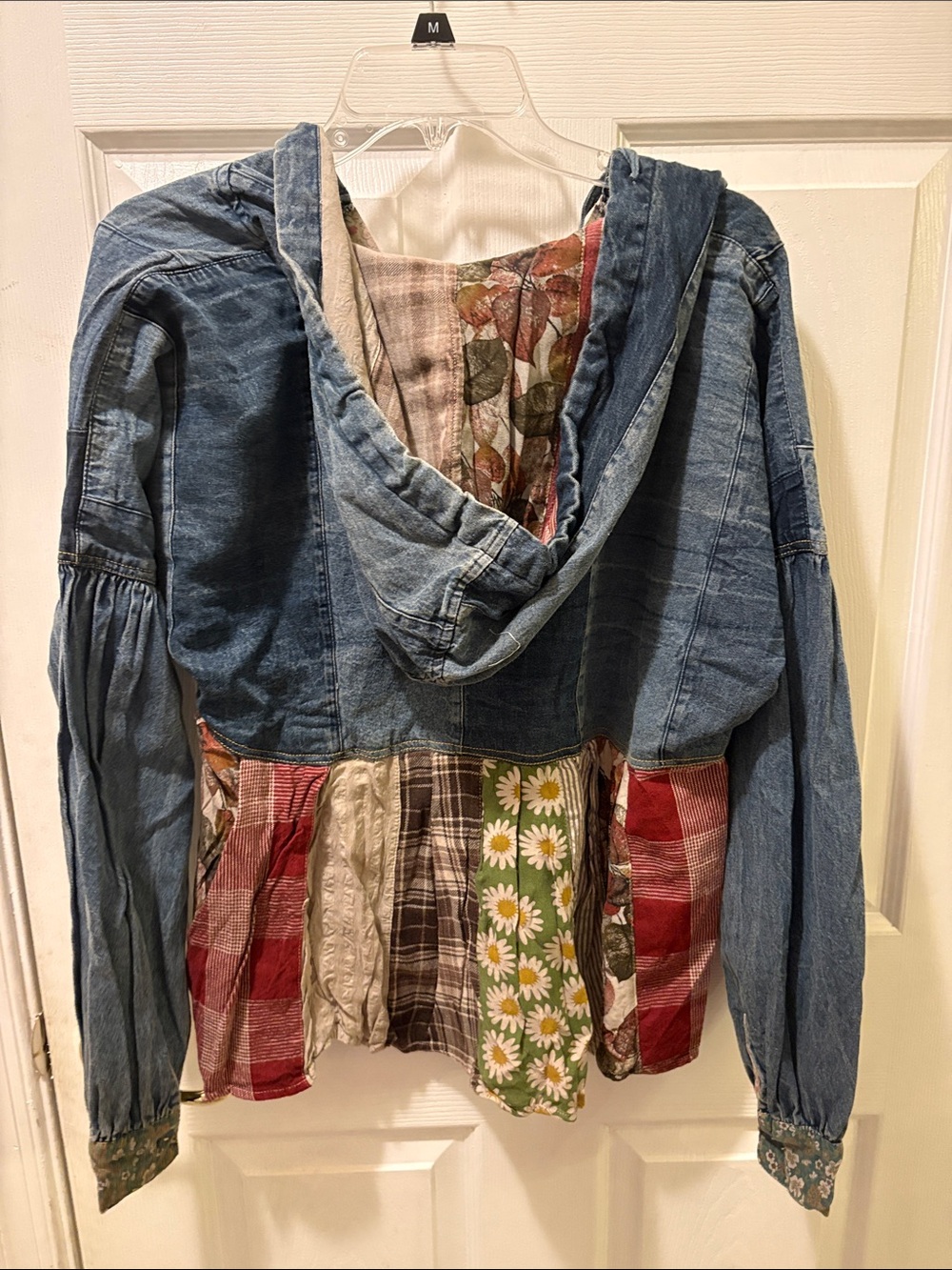 Young threads denim ruffle hoodie - Picture 7 of 9